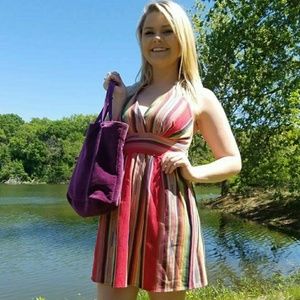 Women's Serape Halter Dress